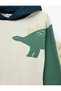 Long Sleeve Cotton Dinosaur Printed Hooded Sweatshirt - 4