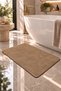 Aura Modern Patterned Brown Bath Mat – Non-Slip Base, Water Absorbent, Quick Drying (40X60) - 6