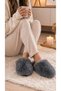 Women's Smoked Closed-Front Extra Long Soft Furry House Slippers 2cm Bynd04