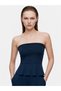 Peplum Sleeveless Wide Leg Soft Touch Knitted Top and Bottom Set - 2