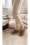 Women's Brown Closed-Front Extra Long Soft Furry House Slippers 2cm Bynd04 - 3