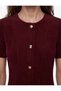 Slim Fit Crew Neck Short-Sleeve Decorative-Button Mini Dress - 5
