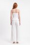 Peplum Sleeveless Wide Leg Soft Touch Knitted Top and Bottom Set - 5