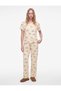 Bowknot Patterned Relaxed Fit Crew Neck Short Sleeve Pajama Set