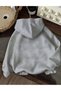 Pertty Girls Text Detail Printed Fleece Hooded Sweatshirt - 2