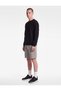 Cotton Regular Fit Pocketed Waffle Textured Bermuda Shorts with Tie Waist - 2