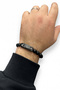 K. Ataturk Signed Matte Black Beaded Stone Bracelet for Men and Women Bbb19Im - 4