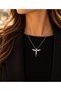 Steel Angel Figured Zircon Stone Women's Necklace Silver Color 45 cm - 2