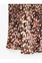 Slim Fish Form Bambi Patterned Satin Midi Skirt - 7