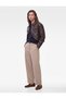 Long Sleeve Classic Collar Buttoned Crop Faux Leather Jacket with Pockets - 3