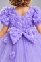 Rosali Lase Detail Girls Tutu Evening Dress M00803 Lila - 4