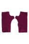 Unisex Wrist Fingerless Fleece Gloves Purple - 2