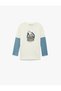 Snoopy Printed Long Sleeve Crew Neck Licensed T-Shirt