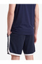 Printed Color-Contrast Oversized Culotte Sports Shorts with Elastic Waist and Pockets, Below the Knee - 4