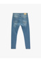 Mıchael Men's Jean Pants 6Sam40063Nd Light Indigo - 5