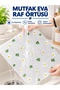 Yellow Daisy Gonca Leaf Design Non-Slip Shelf Liner Roll - Drawer Mat for Kitchen, Refrigerator & Cabinets. - 3