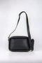 Original Women's Corded Black Crossbody Adjustable Strap Zippered Single Compartment Arm and Shoulder Bag