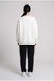 Women's White Free Life Printed 0 Crew Neck Oversize Loose Loose Cut Fleece Sweatshirt - 2