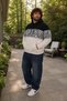 Large Size Hooded 3Ip Sweat Transforming 25713 Black