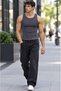 Men's Smoked Colored Halter Neck Ribbed Lycra Undershirt - 3
