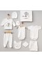 Organic 0-3 Months Baby Balloon Suzene Embroidered 10-Piece Hospital Release Zibin Set - 4