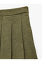 Slim Fit Thick Pleated Mini Skirt - 2