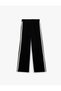 Wide Leg Sweatpants with Elastic Waistband and Zipper Pockets - 3