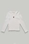 Long Sleeve Camisole Ecru Girl's Tshirt - 3
