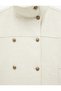 Metal Buttoned Stand Collar Long Sleeve Double Breasted Cashmere Jacket with Pockets - 7