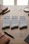 3-Piece Gray Men's Business Bamboo Seamless Flexible Double Layer Winter Socks - Premium - 2