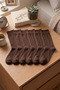 6-Piece Coffee Color Men's Business Cotton Seamless Thin Summer Socks - Premium - 3