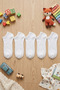 5-Piece White Children's Cotton Seamless Flexible Bootie Socks - Premium - 2