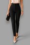 Women's High-Waisted Pleated Tapered Fabric Trousers - 5