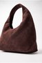 Brown Laym Model Suede Women's Shoulder Bag - Vintage Women's Shoulder Bag with Magnetic Closure - 5