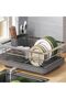 Compact Dish Drying Rack for Sink, Stainless Steel Drainer with Utensil Holder - 2