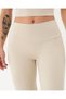 Women's Cream Capri Flow Shorts Pants - Double Layered Bodice, Inner Shorts Layer, Capri Length - 6