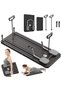5-in-1 Foldable Pilates Board, Reformer with Timer & Phone Holder for Home Gym Black