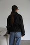 Premium Black Trench Coat with Lace Detail on the Back and Gathered Waist - 3