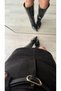 Black premium belted suede mini skirt - 3
