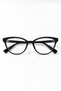 Sofya Leopard Cat Eye Black Blue Light Protection Women's Glasses with Replaceable Optical Glass - 4