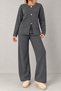 Sun Button Knitwear Top and Bottom Set New Season Trend Sweater Pants Two-Piece Combination - 5