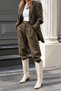 Texas Embroidered Long Below the Knee Beige Nude Tan Ecru Western Women's Cowboy Boots