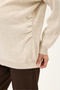 Maternity High Neck Knit Sweater (Beige) - 4