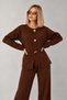 Sun Button Knitwear Top and Bottom Set New Season Trend Sweater Pants Two-Piece Combination - 2