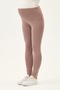 Maternity Winter Leggings, Full Lycra Stretchy Warm Fabric, Adjustable Waist (Beige)