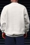 Men's Off-White Ecru Colored City of Angels Printed Crew Neck Oversized Embossed Sweatshirt - 2