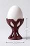 Luna Poached Egg Cups Set of 3 – Brown Egg Cups, Breakfast Presentation - 3
