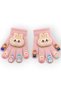 Children's Cute Rabbit Lycra Knitted Gloves |   3-8 Years Old, Warm Winter Gloves with 3D Baby Design. - 2
