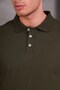 Men's Slim Fit Slim Fit Cotton Soft Texture Breathable Fabric Non Curling Collar Khaki Polo Neck T-Shirt - 4