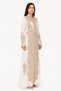 Women's Long Caftan with Embroidery Two Piece Set - 3